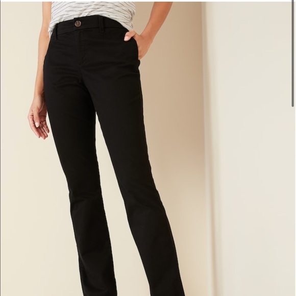 Women’s Old Navy Mid-Rise Boot Cut Khakis (black) size 18 - Picture 2 of 8